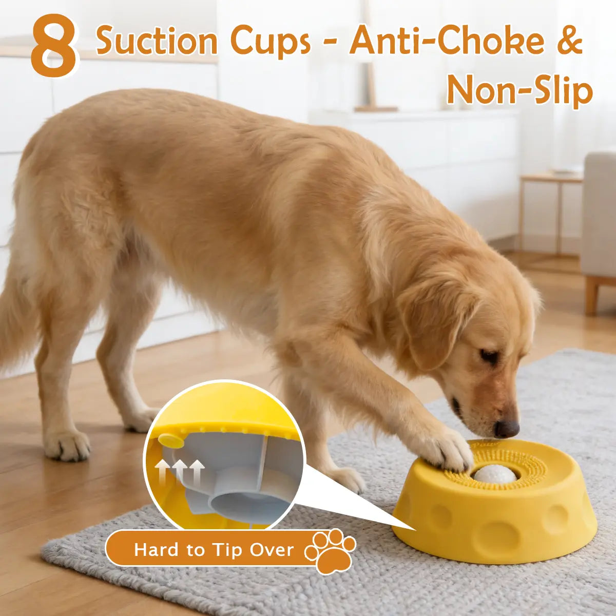 Free Gift,Buy 1 Get 1-Pawpace Multi Purpose Dog Bowl,Dog Liquid Slow Feeder,Lick Bowl with Ball ,Oral Hygiene & Tongue Cleaning,8 Suction Cups,No Mess Liquid Treat Enrichment Bowl for Dogs,