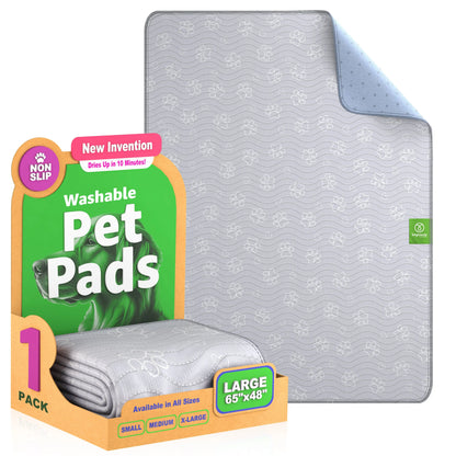 Improvia Washable Puppy Pads – Reusable Extra Absorbent Dog Training & Whelping Pads – Waterproof Floor Protection for Dogs – Made up of Polyester Blend - Leakproof Quick Drying Potty Pad - Available in 4 Sizes