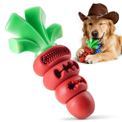 Apasiri Aggressive Chewer Dog Toys, Durable Carrot Leaf Design for Teeth Cleaning & Mental Stimulation