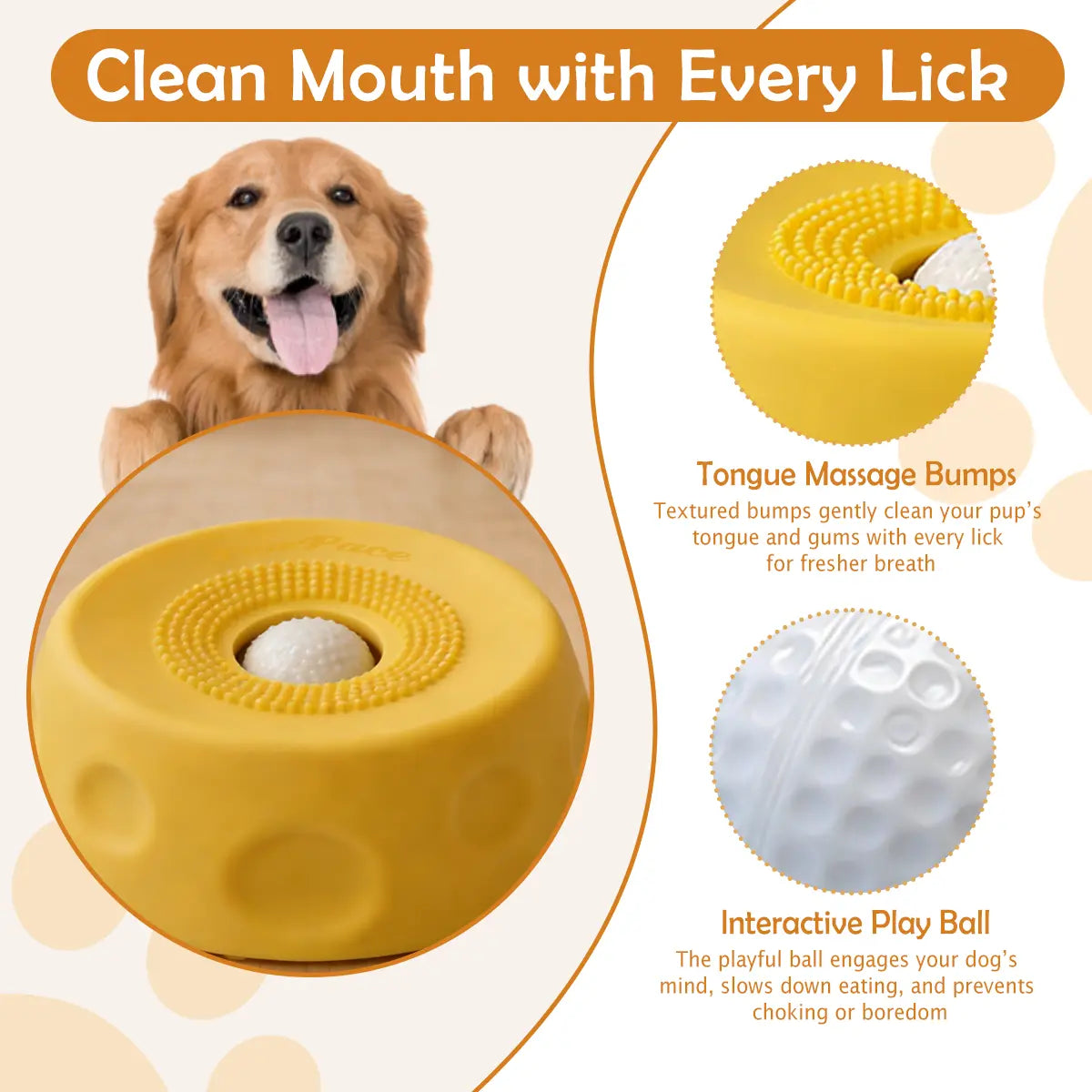 Free Gift,Buy 1 Get 1-Pawpace Multi Purpose Dog Bowl,Dog Liquid Slow Feeder,Lick Bowl with Ball ,Oral Hygiene & Tongue Cleaning,8 Suction Cups,No Mess Liquid Treat Enrichment Bowl for Dogs,