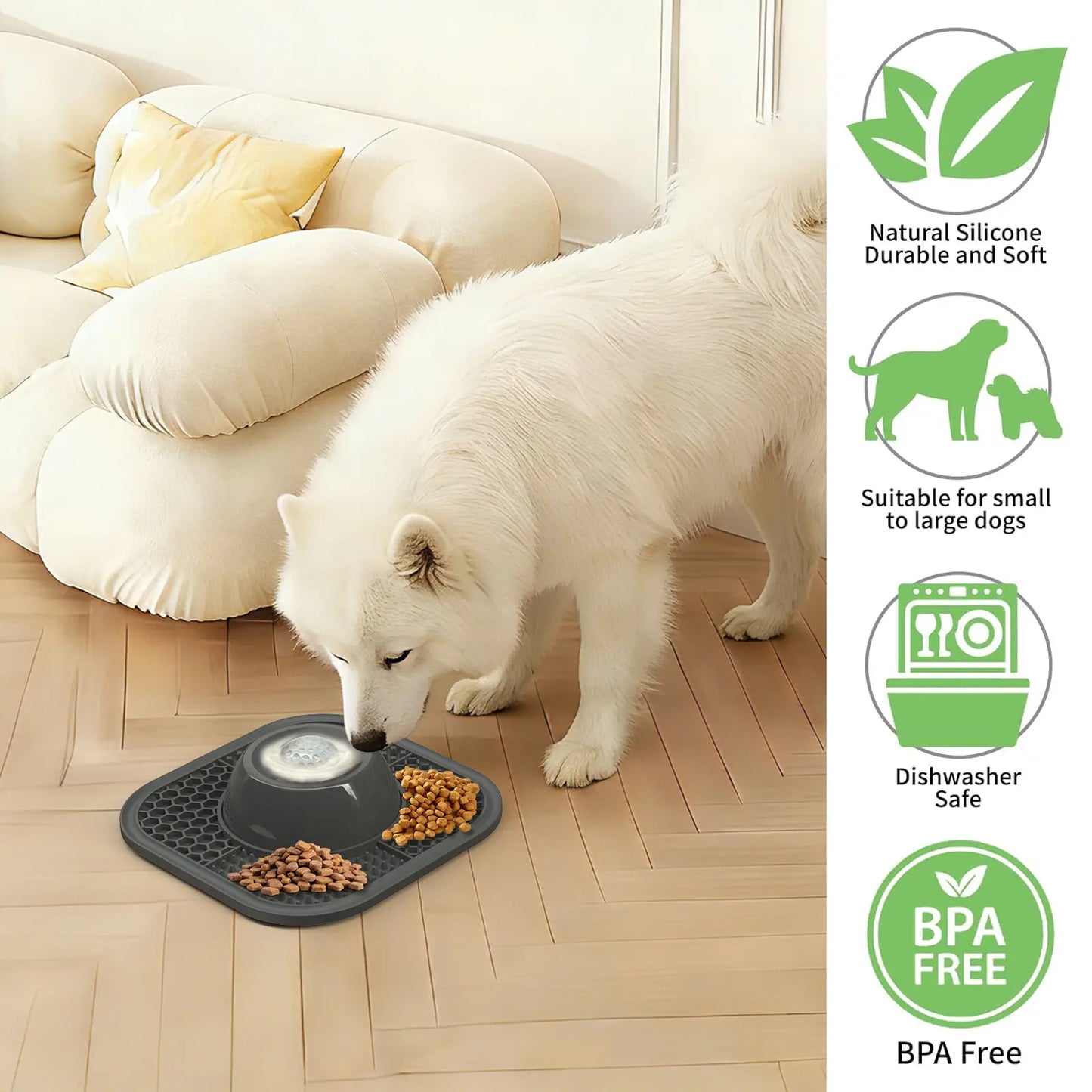 Pawlove Slow Feeder Dog Bowls for Liquid Treat, Anti-Slip【Entertained Ball-In】 Bone Broth Dog Lick Bowl, 3/4 Cup Yogurt Pup Lick Toy for Large Medium Small Breeds Dietary Supplement/Post-Op Nutrition Pet Stuff Dogaccessories #Summervibes #Petlovers
